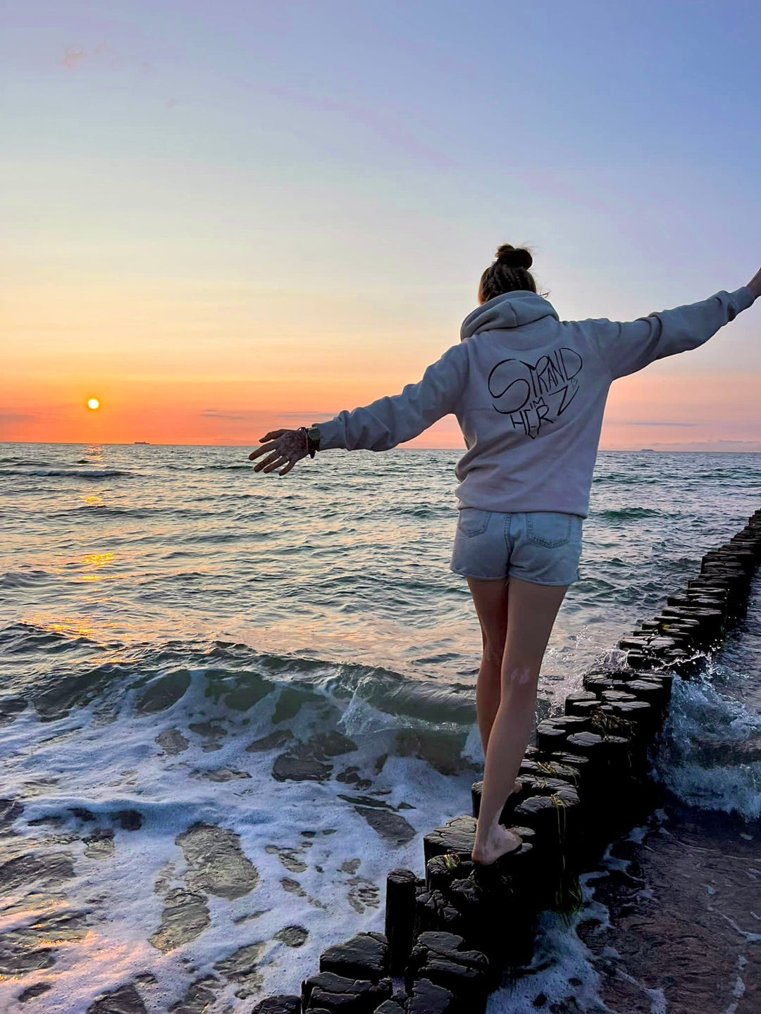 Hoodie "Strand im Herz"