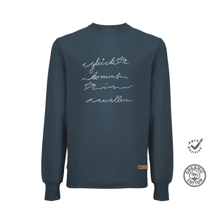 Sweatshirt "Glück kommt in Wellen"