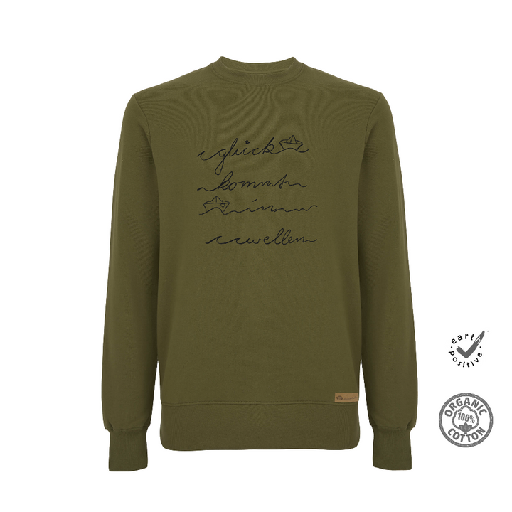 Sweatshirt "Glück kommt in Wellen"